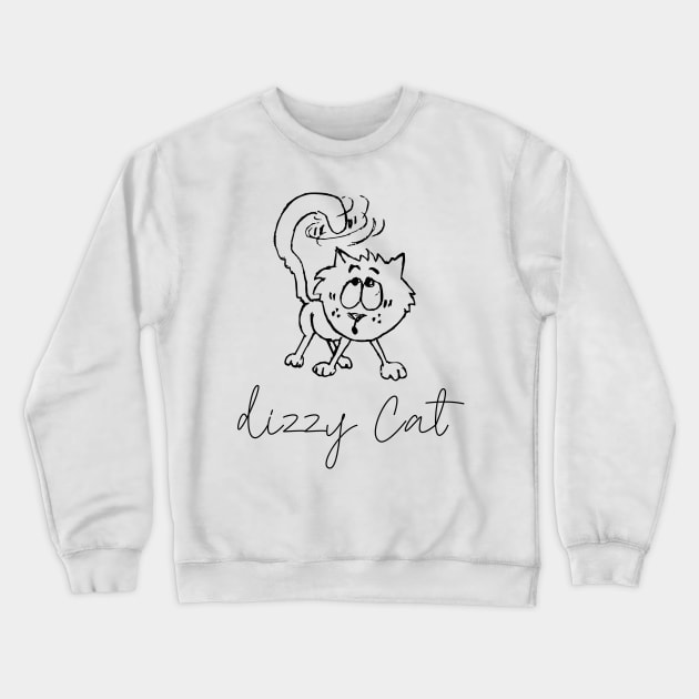 Dizzy Cat Crewneck Sweatshirt by dizzycat-biz